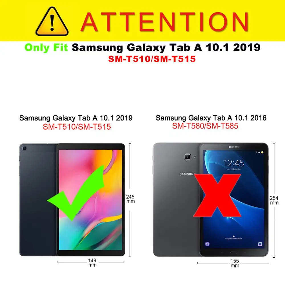 Ультра тонкий PU чехол для samsung Galaxy tab A 10 1 SM T510 T515 планшет a 10.1 2019 чехол|Чехлы