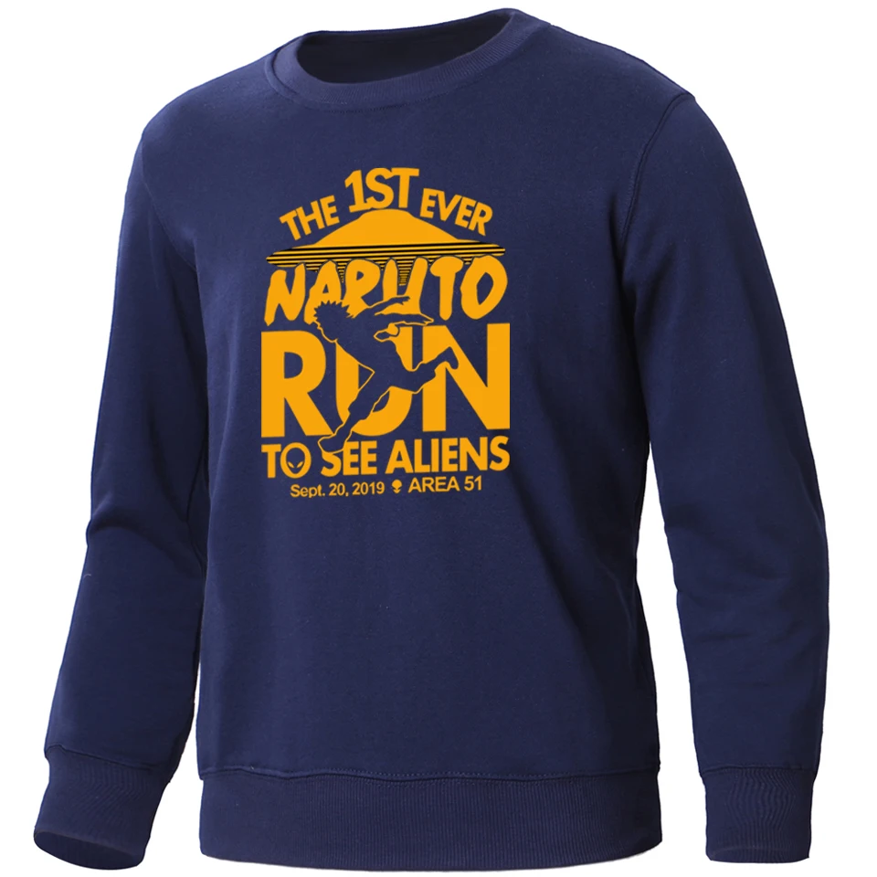 

Naruto Run Japan Anime Uzumaki Sweatshirt Mens Crewneck Tops 2020 New Round Collar Pullover Men Brand Clothing Jumper Hoodies