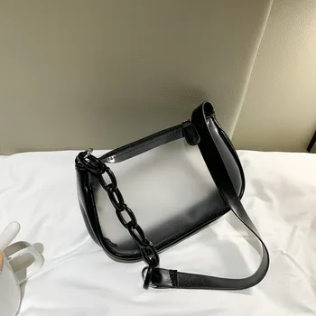 

2020 new year's casual western style transparent jelly bag women's shoulder bag womens bags handbags