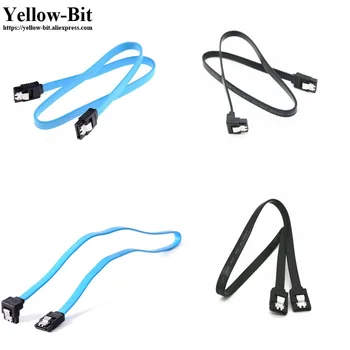 

SATA 3.0 Cable SATA3 III 6GB/s Right Angle/Straight Serial ATA SSD Hard Drive 0.5m Black/Blue 20 Pieces/lot