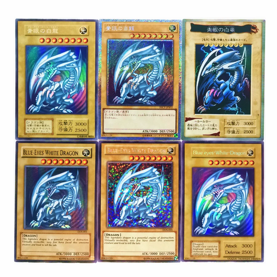 Toys Anime-Cards Dragon Yu-Gi-Oh Collectibles-Game-Collection Blue DIY White Hobbies