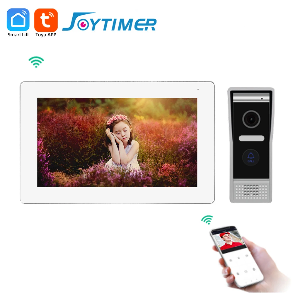 audio door phone Joytimer IP System Video Intercom  Wireless Video Door Phone Tuya Smart Home For home indoor Monitor Motion Detection Doorbell audio door phone system Door Intercom Systems