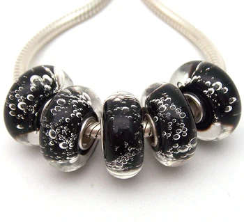 

JGWG915 5X 100% Authenticity S925 Sterling Silver Beads Murano Glass beads Fit European Charms Bracelet diy jewelry Lampwork