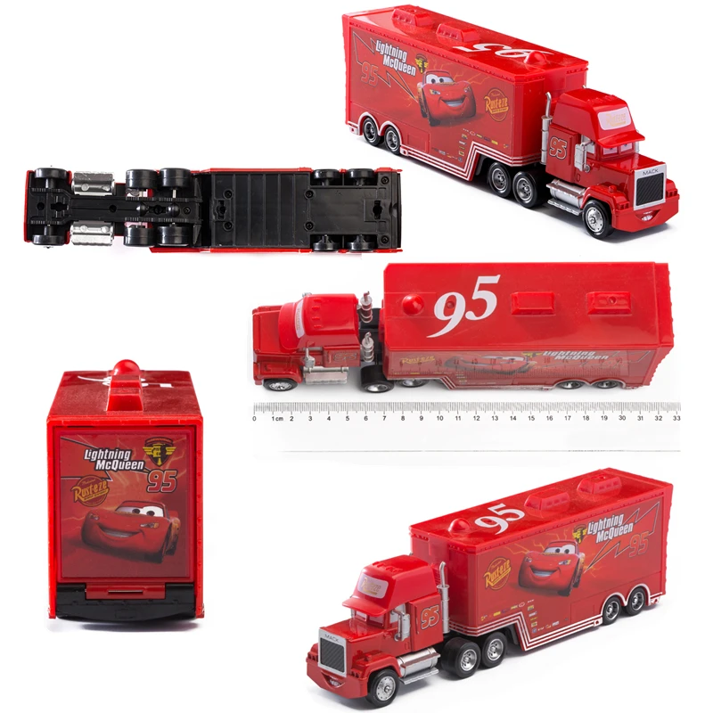 

Disney Pixar Cars 21 Styles Mack Truck +Small Car McQueen 1:55 Diecast Metal Alloy And Plastic Modle Car Toys Gifts For Children
