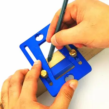

Woodworking Scriber Portable Dovetail Marker Aluminum Precise Calibration and Easy Operation Dovetail Marking Gauge 118X79mm