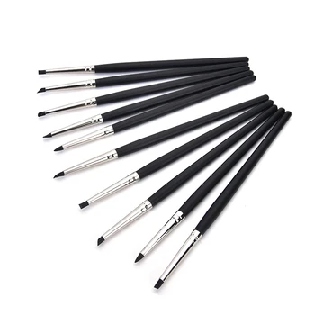 

5pcs a Set Silicone Rubber Shapers Polymer Clay Sculpting Fimo Modelling Tools Painting Tools Silicone Brush Two Colors