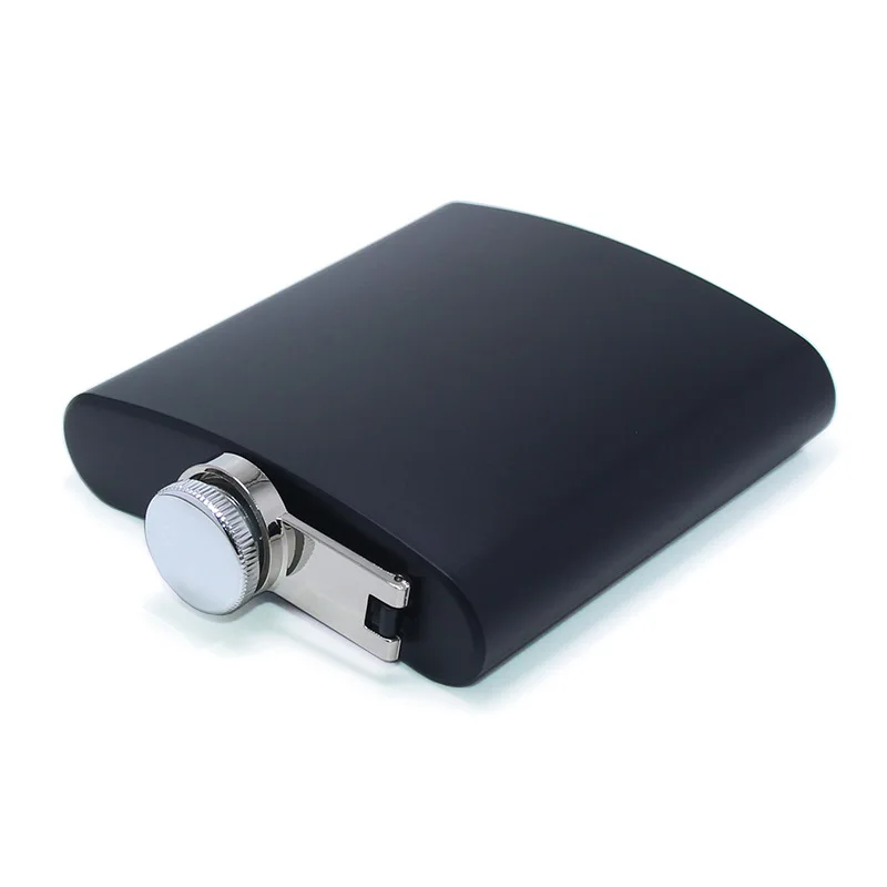 6oz Stainless Steel Hip Flask Matte Lacquer Pocket Flask Alcohol Whiskey Liquor Bottle Screw Cap Travel Portable Wine Cup