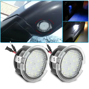 

1 Pair Side Mirror Lights LED Puddle For Ford F150 Edge Fusion Taurus Explorer 12000K Super Blue Halogen New