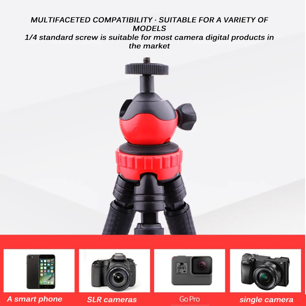 Tripods Mini Flexible Portable Travel Octopus Tripods Bracket Monopod 360 degree rotary adjustment for GoPro digital camera