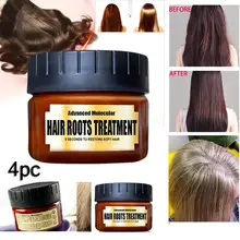 Детоксикация волос маска для волос Расширенная молекулярная корни для волос Treatmen 60 мл восстанавливает эластичность волос 4 шт. корни питательная маска для волос