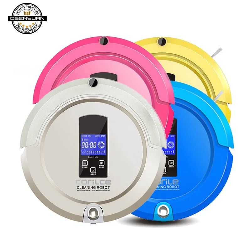 

LCD Display Robot Vacuum Cleaner Home Smart Cleaning Wet Mopping Carpet Dust Sweeping