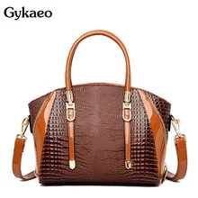 Gykaeo, роскошные сумки, женские сумки, дизайнерские, модные, с узором «крокодиловая кожа», сумка-тоут, женская, из искусственной кожи, сумка-мессенджер, сумки на плечо