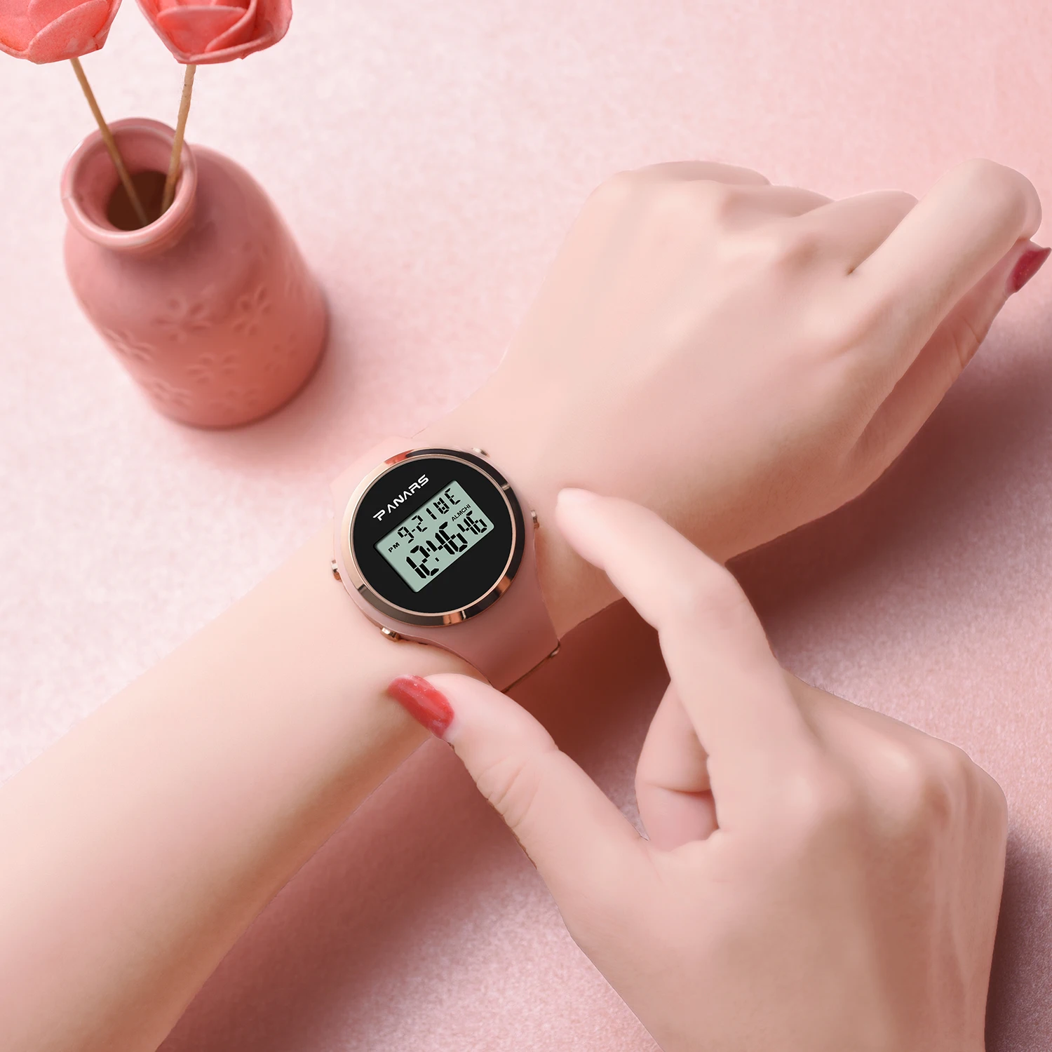 

SYNOKE Women Watch Fashion Luminous Waterproof Electronic Waterproof Digital Watch Silicon Belt Students Watches Reloj Femenino
