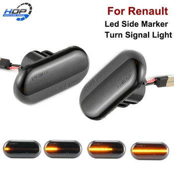 

2x Dynamic LED Side Marker Turn Signal Lights Indicator Repeater Car Lights For Renault Megane 2 Clio Espace Kangoo Laguna
