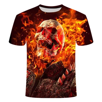 

Drop Ship Summer NewFunny skull 3d T Shirt Summer Hipster Short Sleeve Tee Tops Men/Women Anime T-Shirts Homme Short sleeve tops