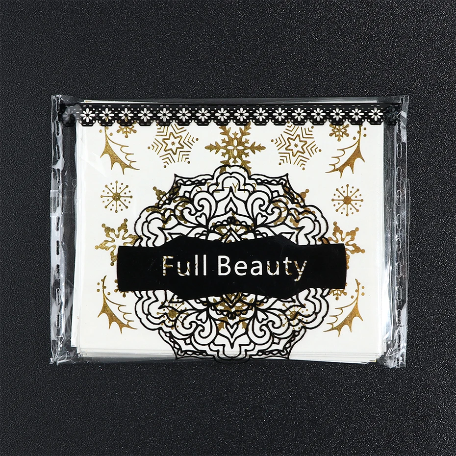 16pcset Winter Xmas Stickers For Nails Gold Silver Christmas Snowflake Water Transfer Decal Slider Manicure Decoration BESTZ-YA (14)