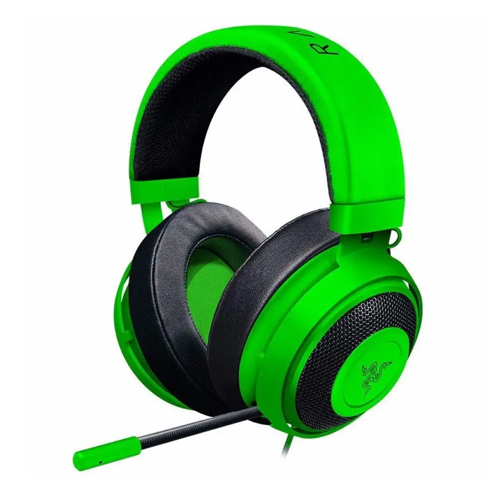 Razer Kraken версия гарнитура аналоговая игровая гарнитура с микрофоном шумоподавление подушечки для наушников для PC Gamer PS4 n-переключатель Xbox - Цвет: green