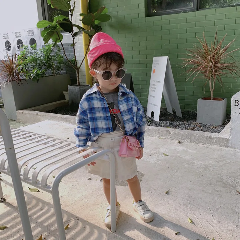 

KID'S Messenger Bag 2019 Korean-style Summer Pu Retro Accessories Bag Casual Simple Adorable Baby Versatile Chain Shoulder Bag