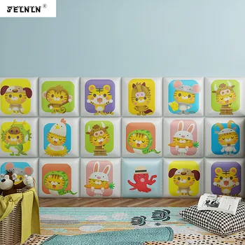 

Cartoon animal character anti-collision soft wall angle anti-collision strip kindergarten baby cartoon foam 3D wall stickers