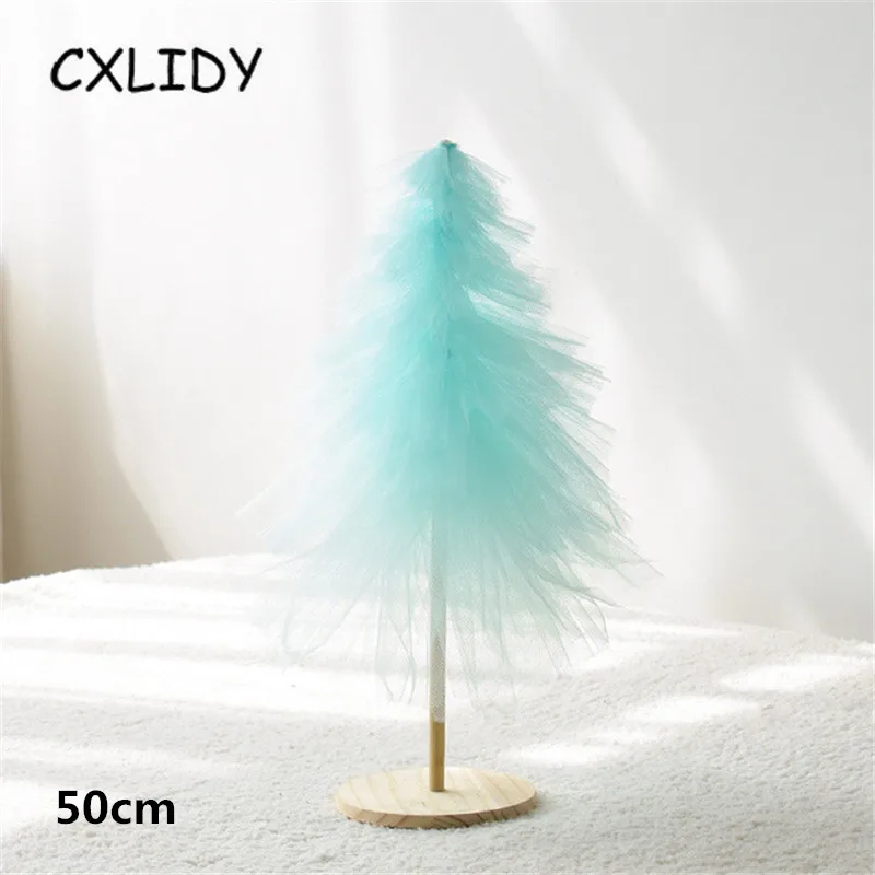Tiffany Blue 50cm Как Девушка любимая Рождественская елка Новогоднее украшение для рождества INS Стиль Мини Розовый Рождественский свет Рождественский Декор aa122 - Цвет: Tiffany Blue 50cm