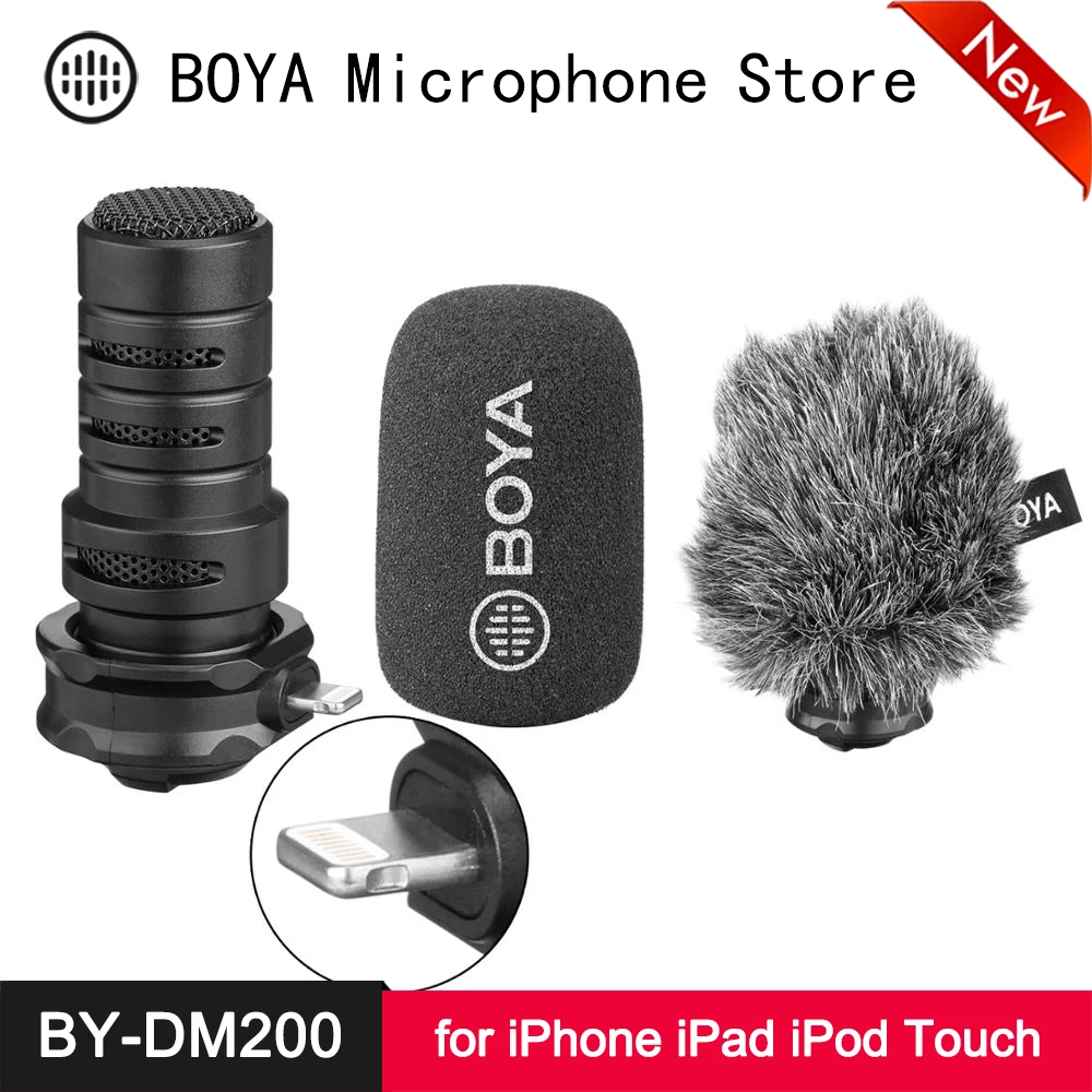 Цифровой микрофон BOYA BY DM200 кардиоидный конденсаторный для iPhone 11 Pro Xs Max XR X 8 7 iPad iPod