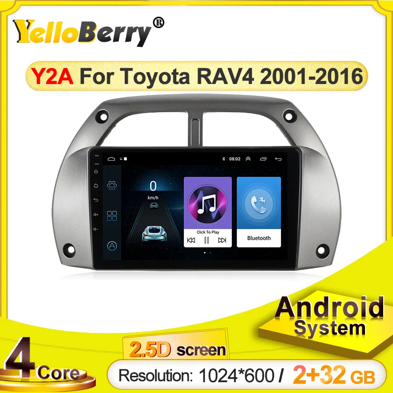 Автомагнитола 2 din android мультимедийный видеоплеер навигация GPS для Toyota RAV4 2001-2006