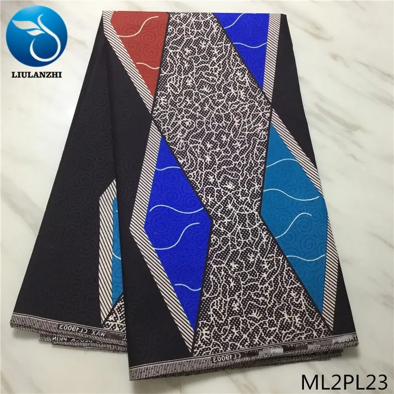 ML2PL23 LIULANZHI африканская восковая ткань,, восковые принты, ткань Анкара, восковая Полиэстеровая ткань для женщин, 6 ярдов, ML2PL21-ML2PL50 - Цвет: ML2PL23