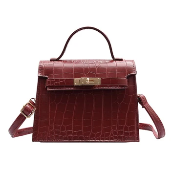

2020 Women Messenger Bag Fashion Vintage Crocodile Pattern Shoulder Bag Large Capacity Travel Portable Crossbody Bag for Lady