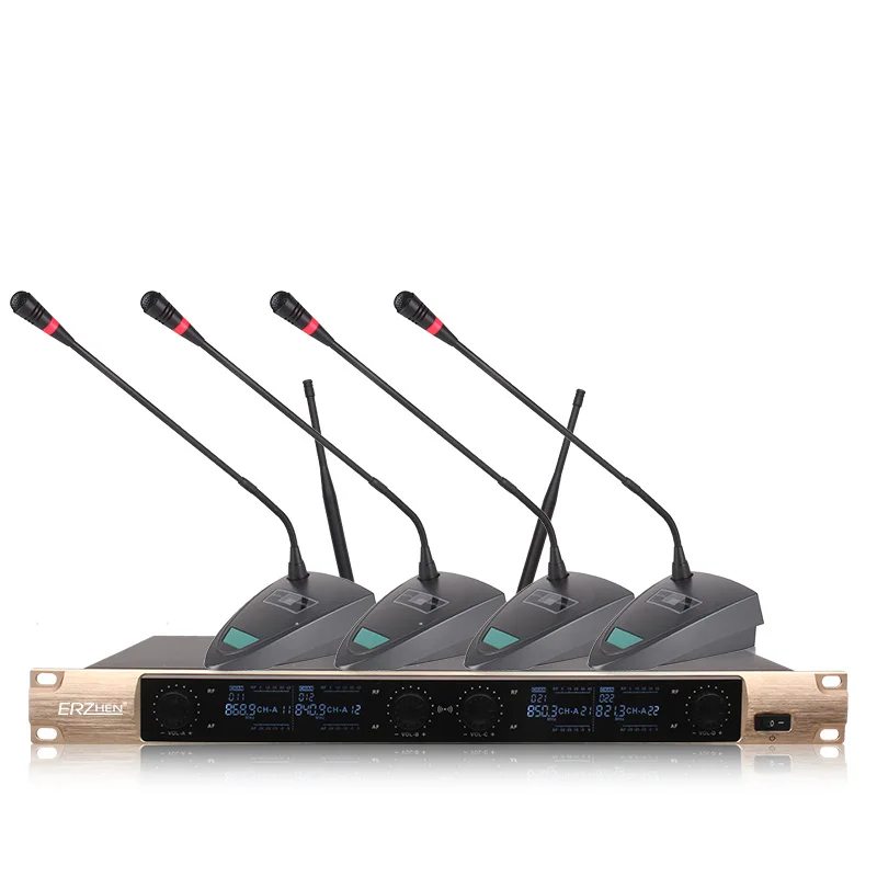 

Professional wireless microphone system 4 conference microphone dedicated conference room church school speech microphone