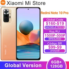 Global Version Xiaomi Redmi Note 10 Pro Smartphone 6GB RAM 128GB ROM Snapdragon 732G Octa Core 108MP Camera 120Hz Amoled Display