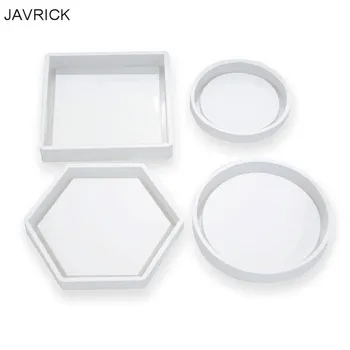 

DIY Crystal Epoxy Tea Coaster Mould Jewelry Decoration Silicone Mold