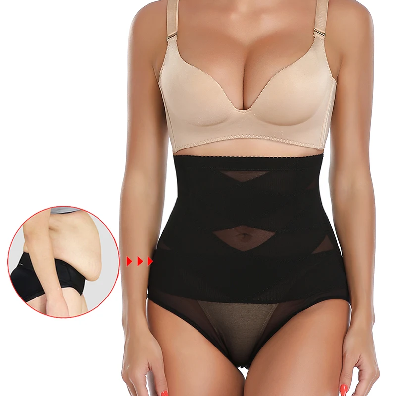 Cross Compression Abs Shaping Pants High Waist Shapewear Knickers Tummy Control Panties Butt Lifter Sexy Body Underwear Shaper shapewear shorts