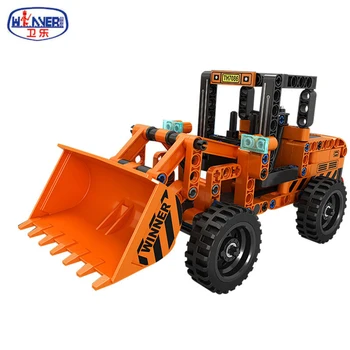 

199Pcs Truck Loader Building Blocks Bricks Car DIY City Pull Back Car Model Toys for Children Toys Gift