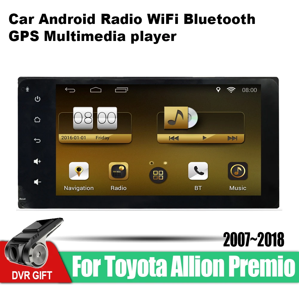 Автомобильный мультимедийный плеер ZaiXi Android GPS для Toyota Allion премио 2007 ~ 2018