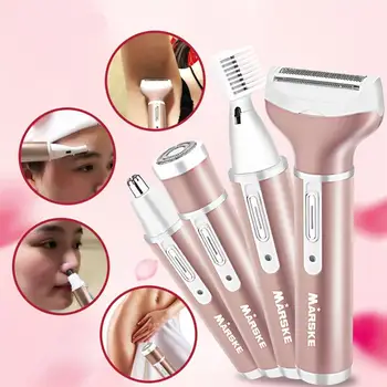 

4pcs Hair Shavers Durable Electric Professional Prcatical Chargable Body Shaver Hair Remover Eyebrow Trimmer for Woman