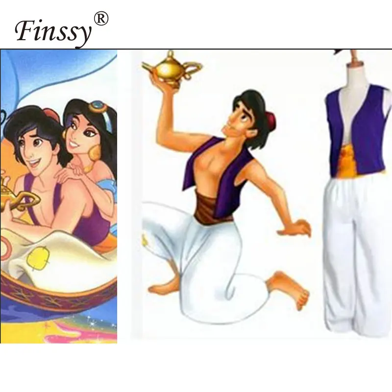 

Adult Aladdin Lamp Prince Aladdin Costume Halloween Anime Cosplay Fancy Dress Adam prince Costumes Xmas Christmas Gift S-2XL