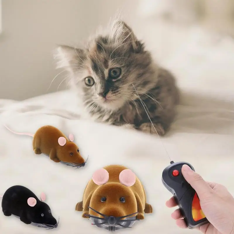 1 шт. Мышь игрушки Беспроводной электрический RC мышки для котов дистанционного