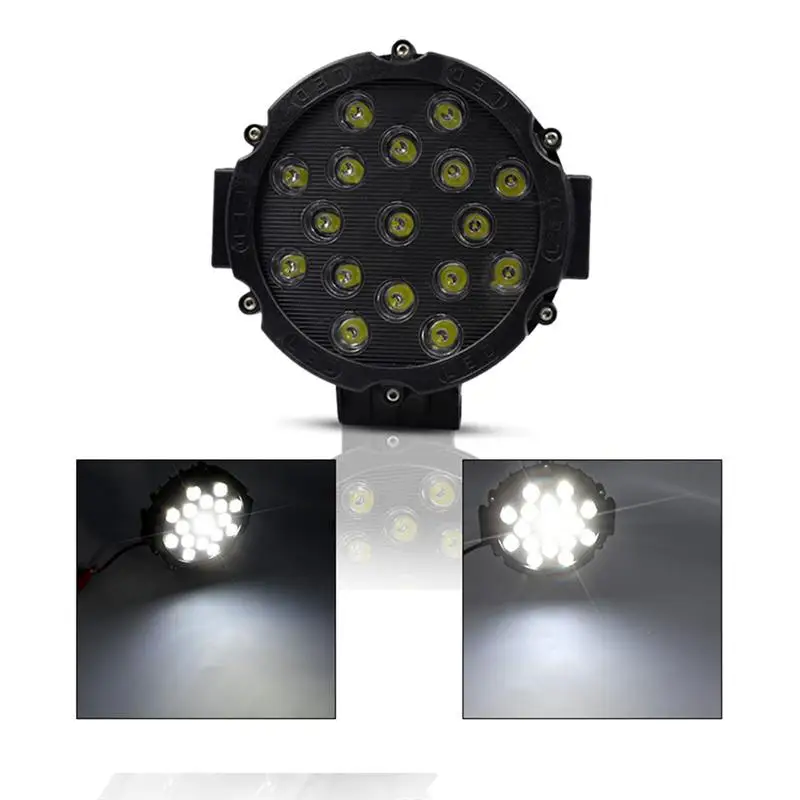 1 Pc 51W LED Light Work Lamps Waterproof Car Dome for Off-Road Motorcycle (Black) | Автомобили и мотоциклы