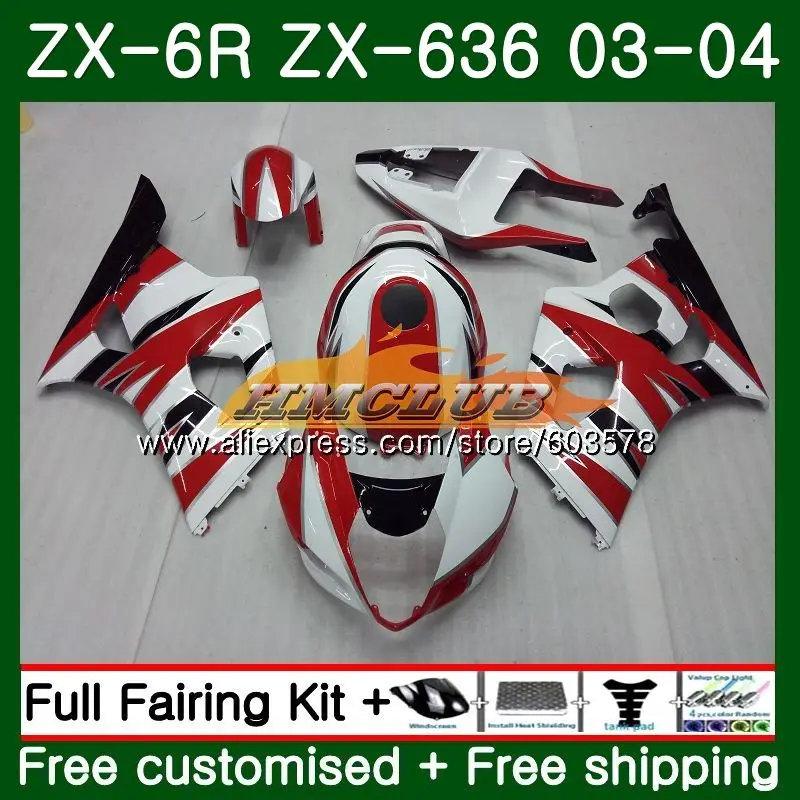 Средства ухода за кожей для KAWASAKI NINJA ZX600 ZX-636 ZX-6R 2003 2004 34CL. 99 заводских красный ZX 636 6 R 600CC ZX6R 03 04 ZX636 ZX 6R 03 04 обтекатель