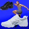 Dance Shoes Man Ladies Modern Soft Outsole Jazz Sneakers Leather Mesh Breathable Lightweight Female Dancing Fitness Shoes Sport 6