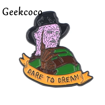 

10pcs/lot A Nightmare on Elm Street Zinc alloy pin shirt bag clothes cap backpack shoes brooches badges medals decorations J0732