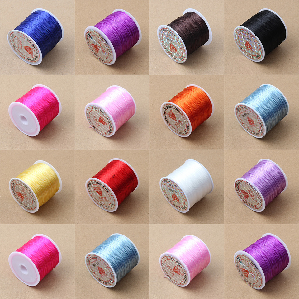 50m/Roll DIY Crystal Beading Stretch Cord for Jewelry Making 0.6mm Elastic Thread Rope Diy Bracelet Necklace Accessories