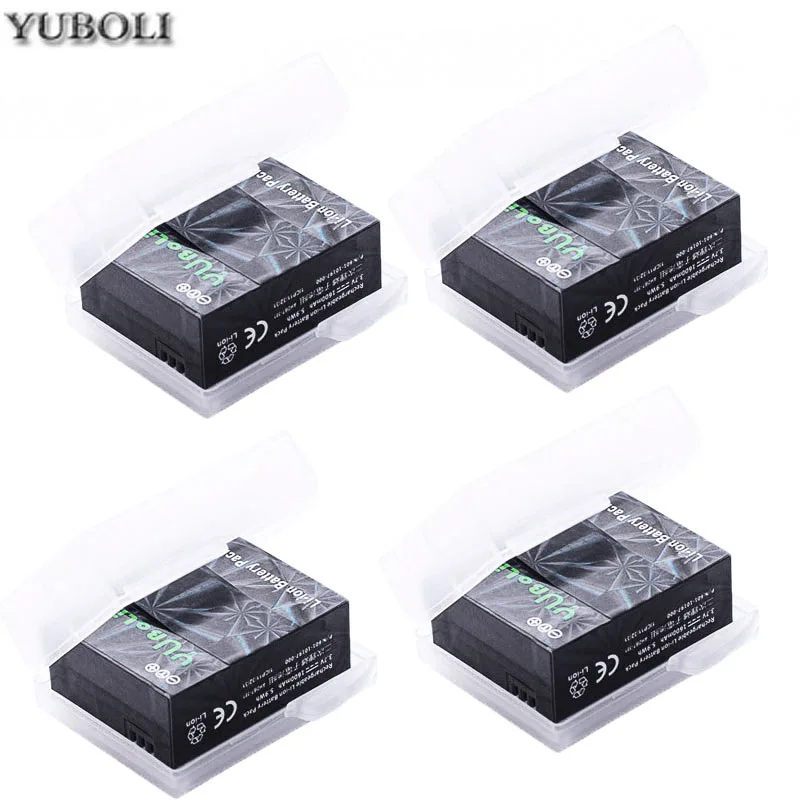 Батарея высокой емкости 3,7 v 1600mah bateria hero 3 gopro hero3 батарея для GoPro go pro hero 3 3+ hero 3 black аксессуары для камеры - Цвет: 4 batteries