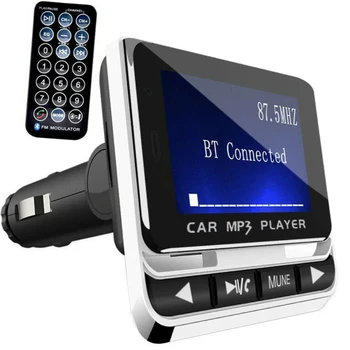 

New Bluetooth Car MP3 Player FM12B Wireless FM Transmitter LCD Screen Car Kit With USB Charger Support TF Card & Line-in AUX
