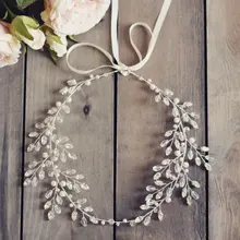 Водяная дрель с белыми Свадебные украшения для головы аксессуары для волос невесты повязка на голову Свадебные украшения