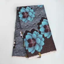 Большой цветок голландская ткань из восковой ткани для платья костюм головной платок африканский батик печатная Ткань 6 ярдов нигерийский воск ткань FP6210