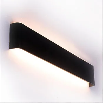 

Modern minimalist wall-mounted wall lamp home aluminum LED lamp rectangular brushed simple bedroom living room