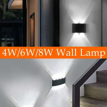 

4/6/8W Aluminum Led Wall Lamp Outdoor Indoor IP65 Waterproof Modern Home Stairs Bedroom Bathroom Garden Corridor Balcony Light