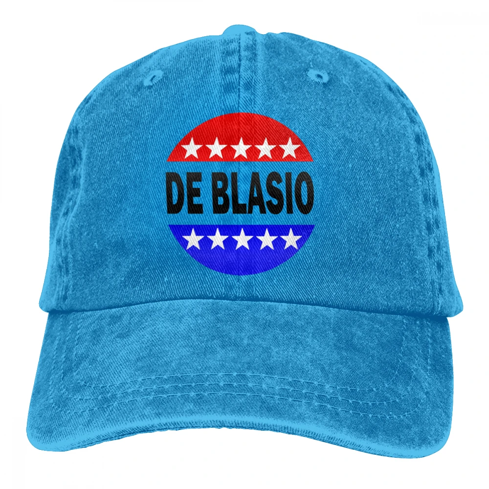 Blasio Bill De For President Casquette натуральный унисекс Мужские Женские джинсовые бейсболка с ремешком, регулируемая шапка для гольфа, папы