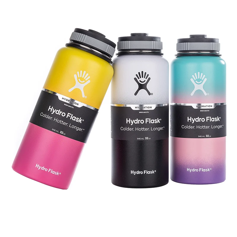 

Hydro Flask 12/18oz/32oz/40oz Vacuum Flask Insulated Thermos Stainless Steel Straw Water Bottle Wide Mouth Sport Travel Bottles